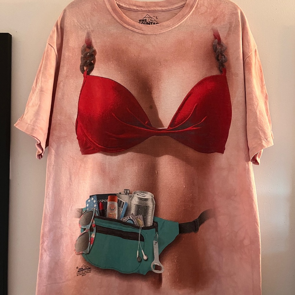 Pink Body-Graphic T Shirt by Mountain Apparel